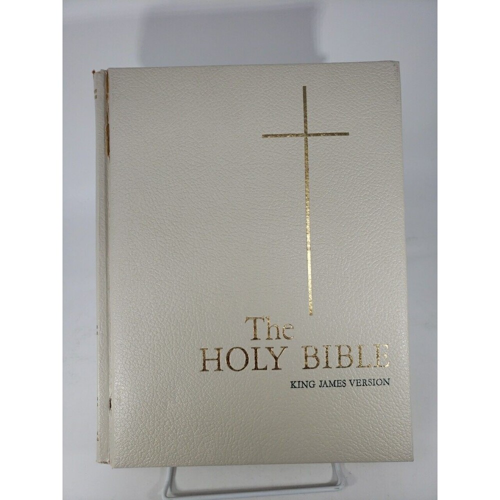 Holy Bible King James Version 1963 KJV Padded Cover VTG Gold Edge Good Council